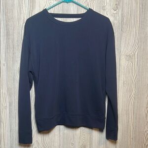 Nike Women's Dri-Fit L/S Versa Open Back Training Top Navy Blue Size XS